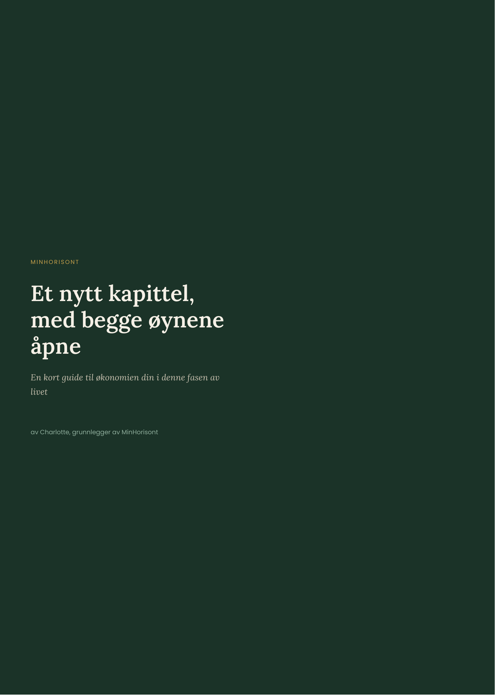 Forside: Et nytt kapittel, med begge øynene åpne